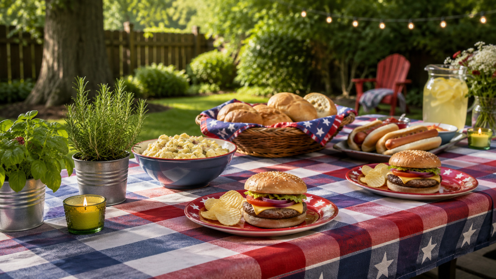 Backyard 4th of July cookout in Massachusetts